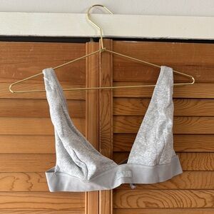 Skims Cotton Rib Plunge Bralette